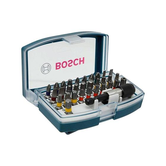 Kit de Bits 32 peças Bosch Menor preço em Kit de Bits 32 peças Bosch