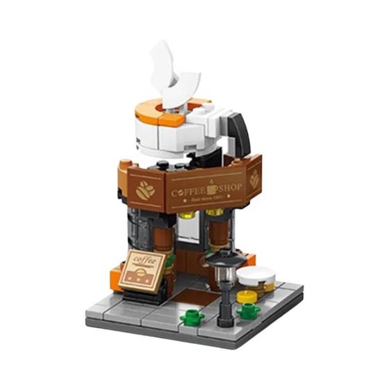 Imagem de Kit de Blocos de Construção de Comida para Meninas - Sobremesas, Café, Pets e Loja de Frutas