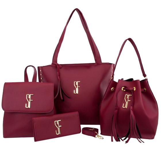Imagem de Kit de Bolsas Femininas 4 Peças SF Essenciais para Todas as Ocasiões