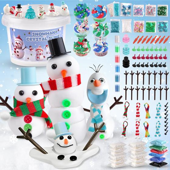 Imagem de Kit de Boneco de Neve LAWOHO Build com 500ml de Slime e Massa de Modelar