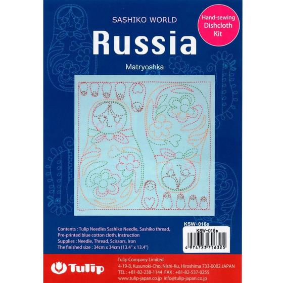 Imagem de Kit de Bordado Tulip Sashiko - Rússia Matrioska