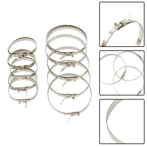 Imagem de Kit De Braçadeiras De Proteção Para Junta Homocinética De Aço Inoxidável, 10 Peças, Conjunto
