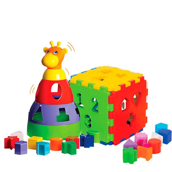 Imagem de Kit de Brinquedos Educativos Infantil para Bebês 1 Ano Menino e Menina