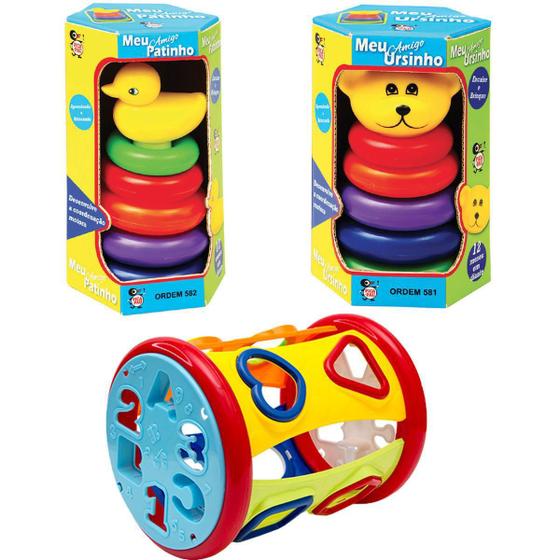 Imagem de Kit De Brinquedos Infantil Bebês - Diversão E Aprendizado