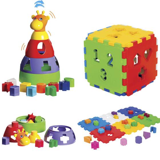 Imagem de Kit de Brinquedos Infantil Educativos para Bebês