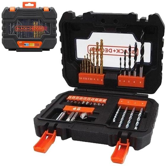 Imagem de Kit de Brocas e Bits com 31 Peças e Estojo A7233-XJ BLACK & DECKER