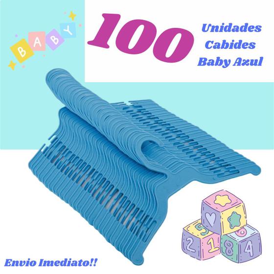 Imagem de Kit De Cabides Bebê Para Arrumar Guarda Roupa  Kit com 100 Unidades Baby