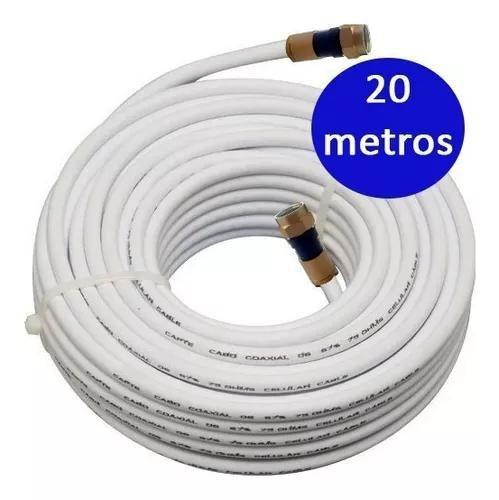 Imagem de Kit De Cabo Coaxial 59 67% Com 2 Conectores De Compressão
