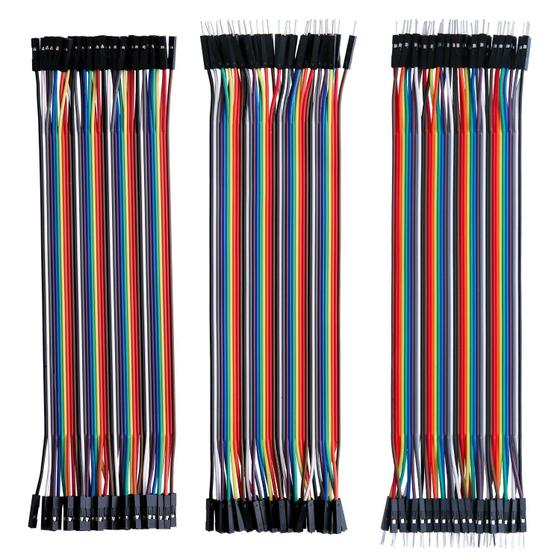 Imagem de Kit de Cabos Jumper Ribbon ELEGOO (120 Peças) para Projetos Arduino