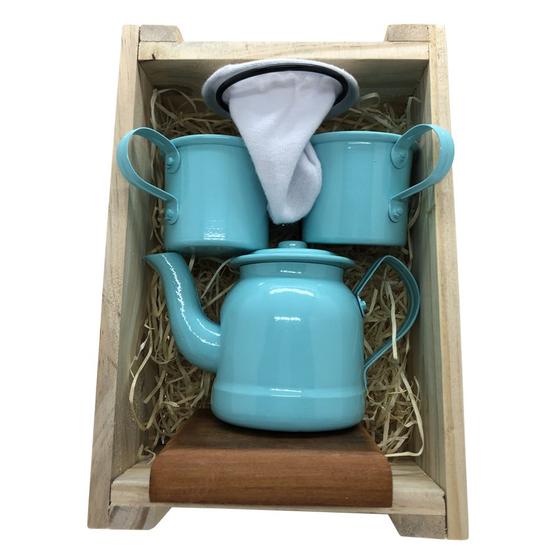 Imagem de Kit De Café Individual - Azul Claro Demolição Com Engradado