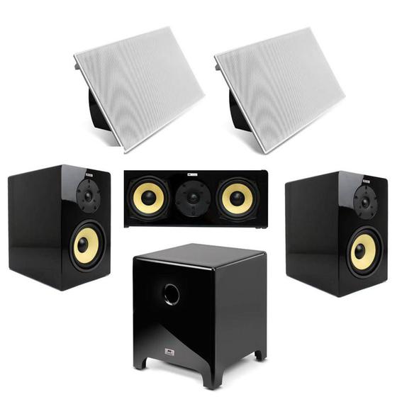 Imagem de Kit de Caixas Acústicas 5.1 com Subwoofer Ativo de 8" AAT PREMIUM 8" 5.1