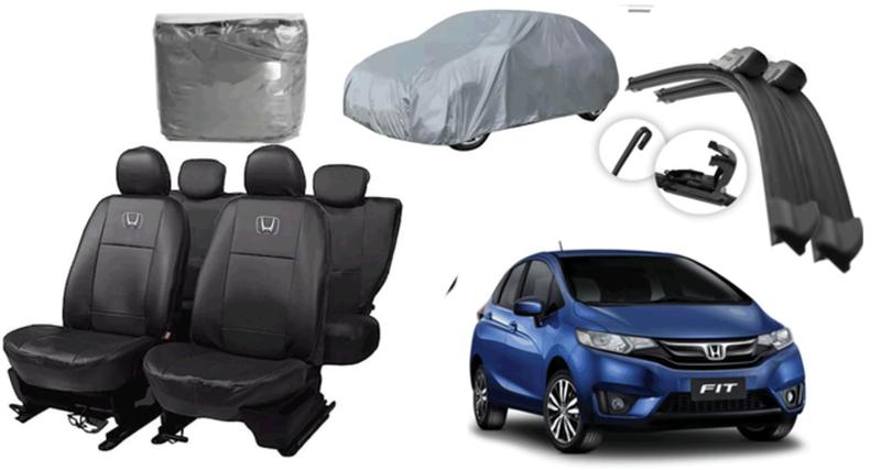 Imagem de Kit de Capa Fit 08-23: Proteção e Limpeza com Capa de Couro + Limpador de Parabrisa