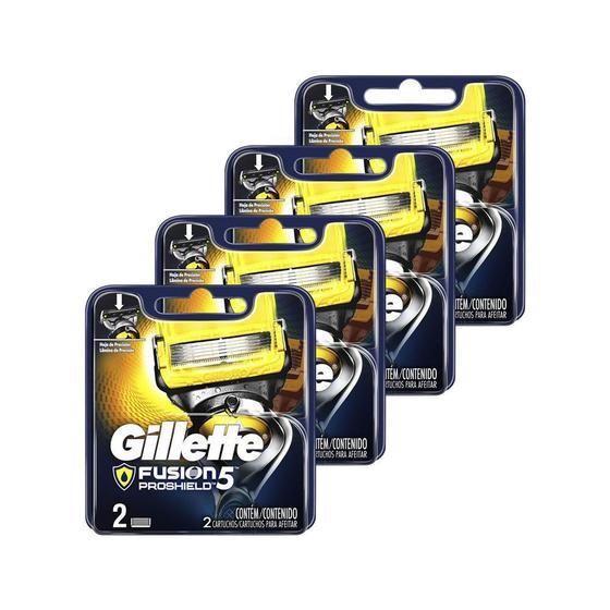 Imagem de Kit de Cargas para Aparelho de Barbear Gillette Fusion Proshield 8 Unidades