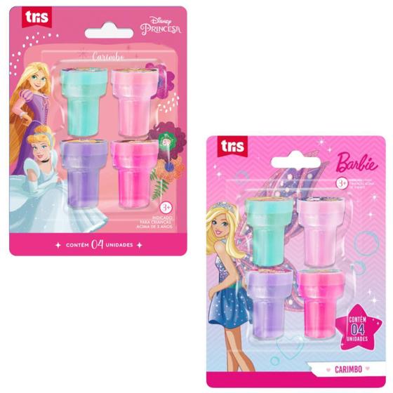 Imagem de Kit De Carimbos Das Princesas E Barbie - 8 Unidades - Tris