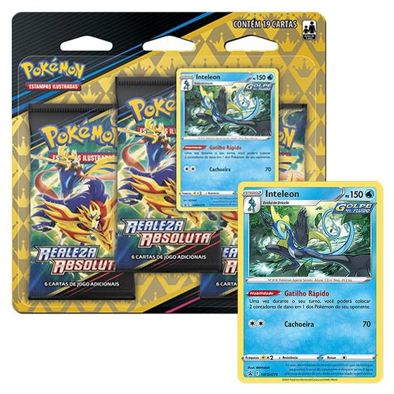 Kit de Cartas Pokemon Blister Triplo Realeza Absoluta 3 Pacotes + 1 Carta Menor preço em Kit de Cartas Pokemon Blister Triplo Realeza Absoluta 3 Pacotes + 1 Carta