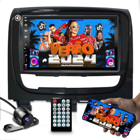 Imagem de Kit de central Multimidia com Bluetooth espelhamento+ Moldura de 7 Polegadas+ Camera de ré