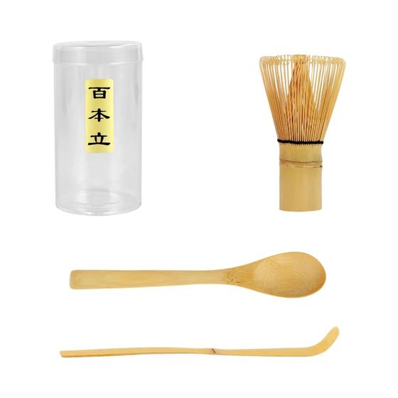 Matcha Polvere Kit Set Matcha 5 Pezzi - Frusta In Bambù, Cucchiai, Setaccio, Portafrusta (Blu) Japanese Kit - 8