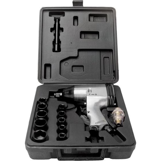 Imagem de Kit de Chave de Impacto 1/2 Pol. Pneumática com 17 Acessório