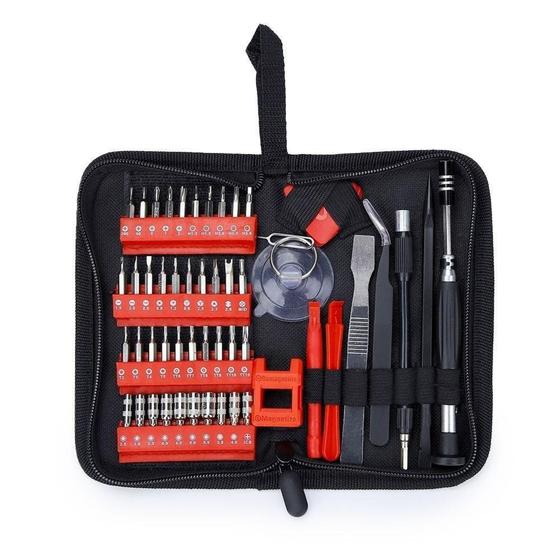 Imagem de Kit de Chaves 56 Em 1 Ferramenta Profissional para Reparo e Manutenção com Bolsa 03237 - TE-J056A -