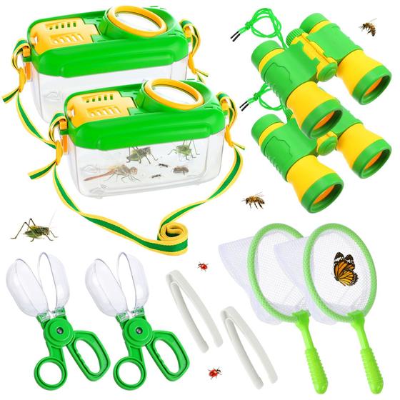 Imagem de Kit de Coleta de Insetos Biubee - 2 Conjuntos com Binóculos e Rede de Borboleta