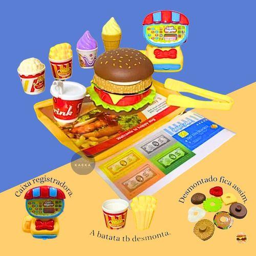 Imagem de Kit De Comidinha Infantil Menina Hora Do Lanche Hamburguer