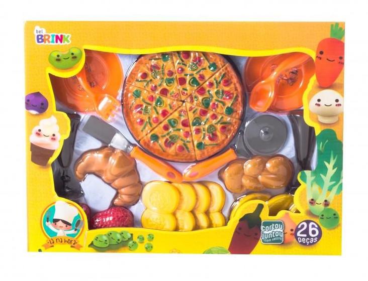 Imagem de Kit de comidinhas e pizza com 26 peças - Bel Brink