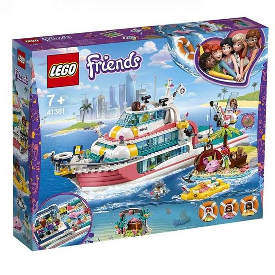 Imagem de Kit de construção de barcos de brinquedo LEGO Friends Rescue Mission Boat 41381