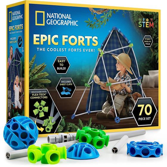 Imagem de Kit de Construção Fort National Geographic Kids - 70 Peças (6-10 anos)