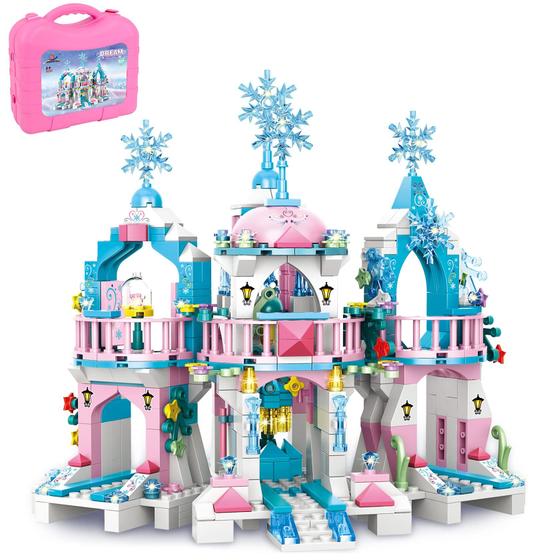 Imagem de Kit de construção Friends Frozen Castle Princess com caixa de armazenamento