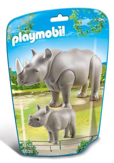 Imagem de Kit de Construção Playmobil - Rinoceronte com Bebê