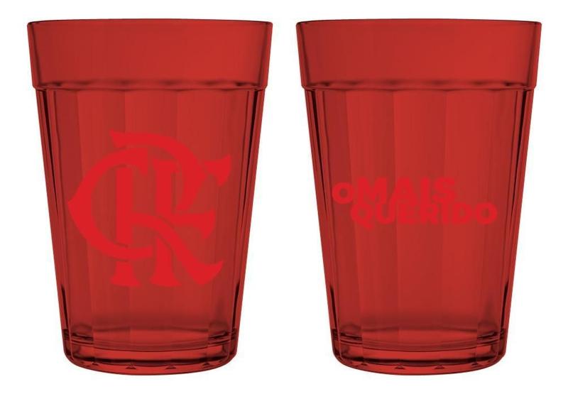 Imagem de Kit De Copo Americano Flamengo Prime Oficial Kit 2 Peças