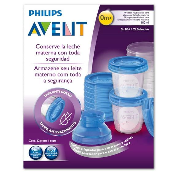 Imagem de Kit de copos para armazenamento com tampa - philips avent