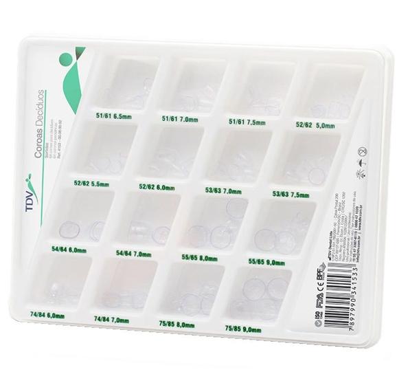 Imagem de Kit de Coroas Decíduos Transparente c/ 64 Ref. 4153 TDV