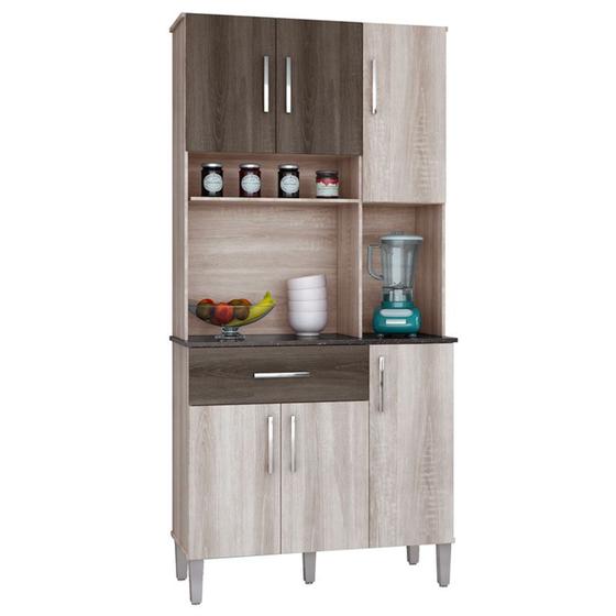 Kit de Cozinha Letícia Rud Rack Branco - Cozinha Compacta / Completa ...