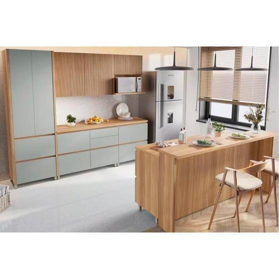 Imagem de Kit de Cozinha Modulada 8 Peças Rainha Gourmet C8P02 Nature/Verde - Nesher