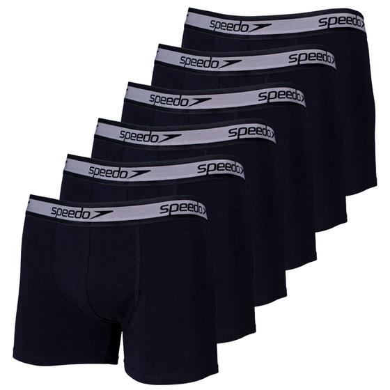 Imagem de Kit de Cuecas Boxer Cotton Speedo com 6 Unidades - Adulto