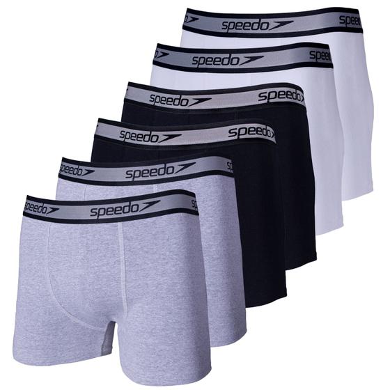 Imagem de Kit de Cuecas Boxer Cotton Speedo com 6 Unidades - Adulto