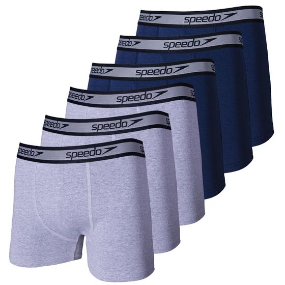 Imagem de Kit de Cuecas Boxer Cotton Speedo com 6 Unidades - Adulto