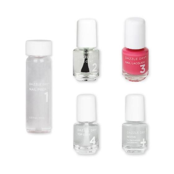 Imagem de Kit de Cuidado de Unhas Dazzle Dry Mini 4 Passos - Raspberry Crème