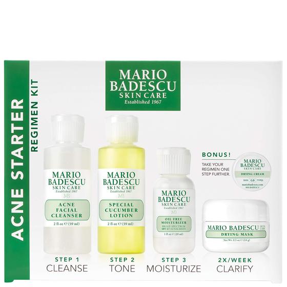 Imagem de Kit de Cuidados com a Pele Mario Badescu para Acne - 5 Itens