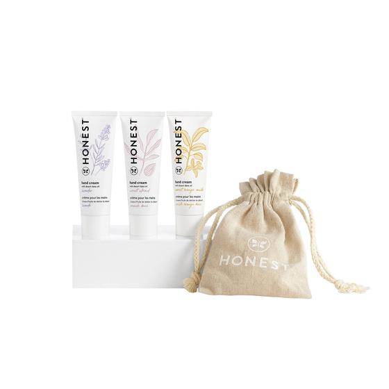 Imagem de Kit de cuidados com as mãos The Honest Company Seriously Soft com 3 cremes para as mãos