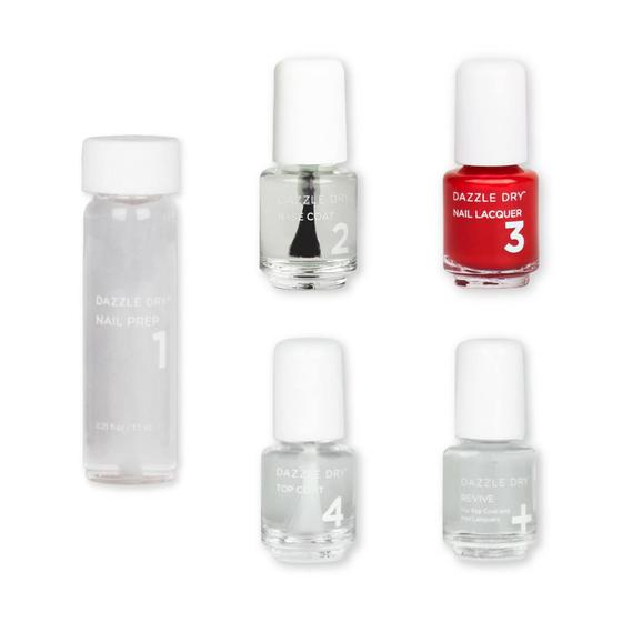 Imagem de Kit de Cuidados com as Unhas Dazzle Dry - Sistema 4 Etapas - Rapid Red