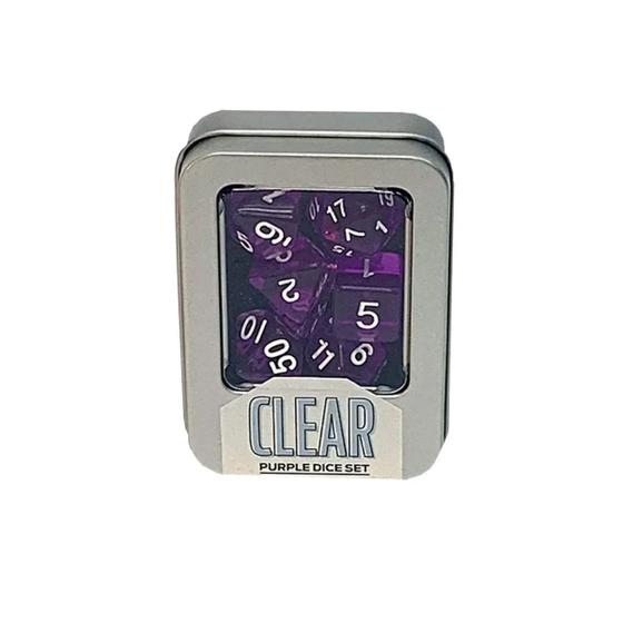 Imagem de Kit de Dados: Clear Purple - Buró