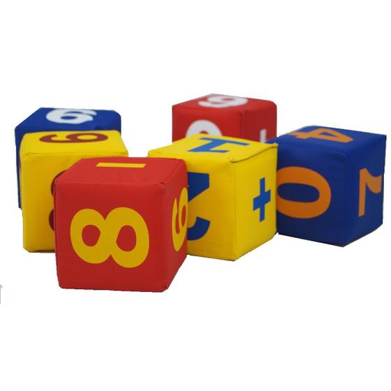 Imagem de Kit de dados espumado de números e sinais c/ 6 peças - ldm - 10
