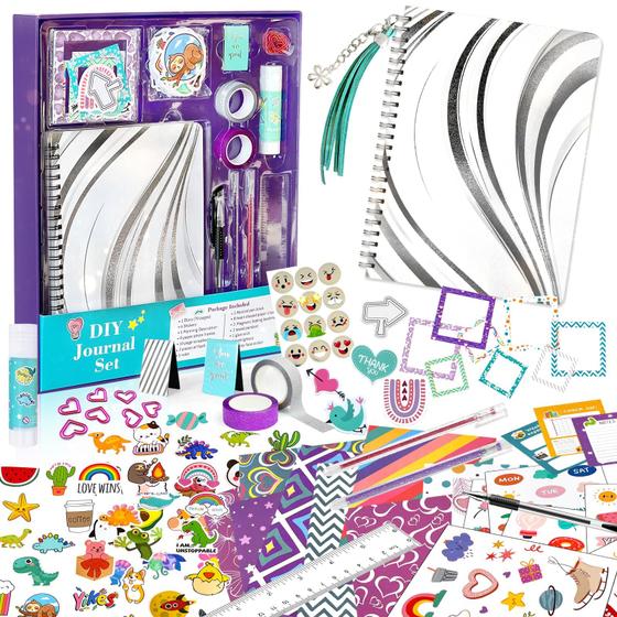 Imagem de Kit de Diário DIY Minnot para Meninas (8-14 anos) - 49 Peças