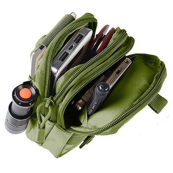 Imagem de Kit De Emergência Bolsa Verde Militar Sobrevivência Camping