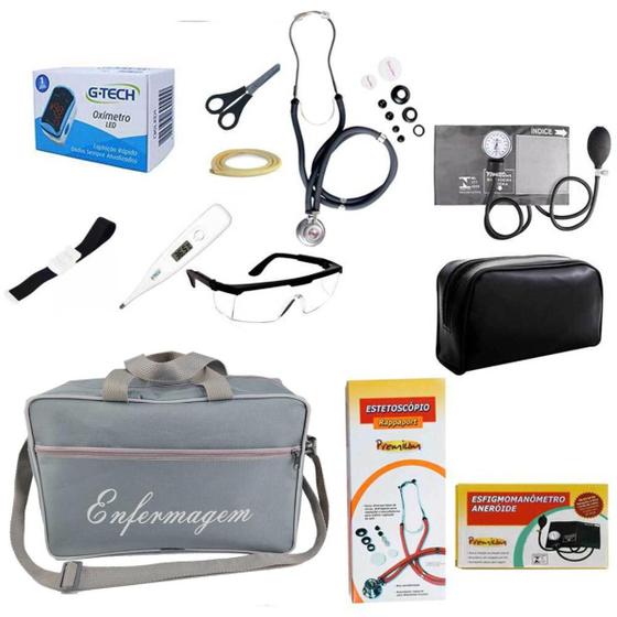 Imagem de Kit de Enfermagem Completo com Apar. Medir Saturacao Gtech