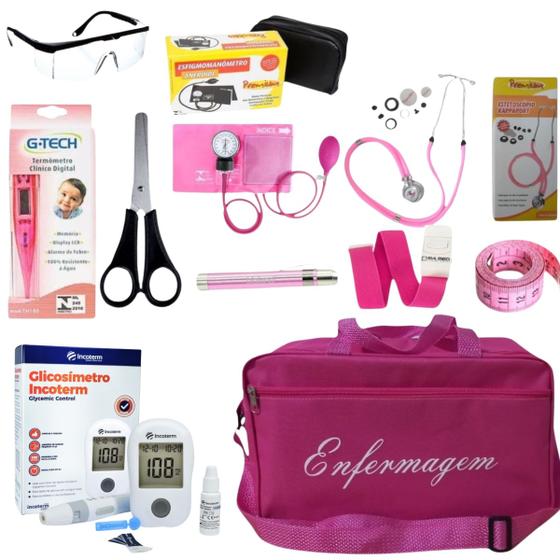 Imagem de Kit de enfermagem rosa premium completo