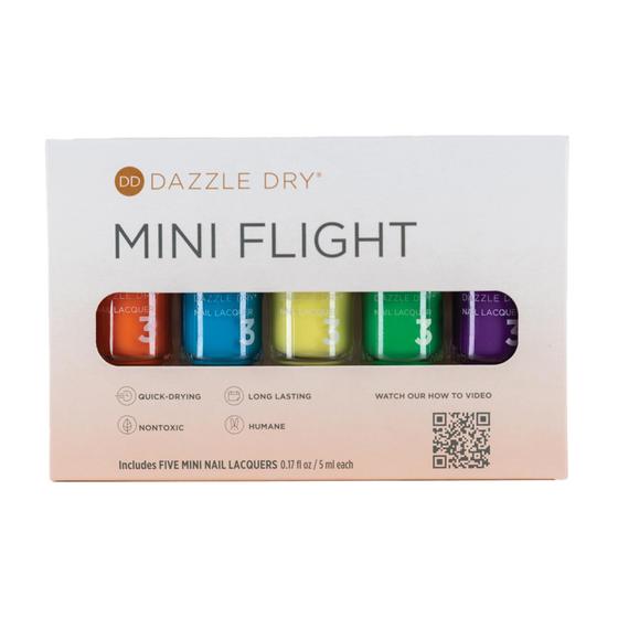 Imagem de Kit de Esmaltes Dazzle Dry Mini Flight Be Bright - 5 Cores de 5ml