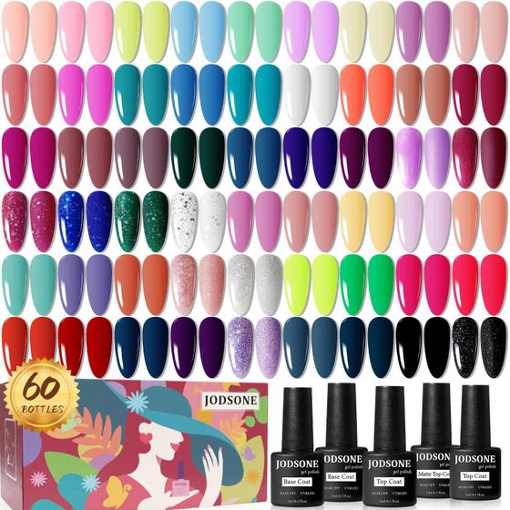 Imagem de Kit de Esmaltes em Gel JODSONE - 60 Unidades com 55 Cores
